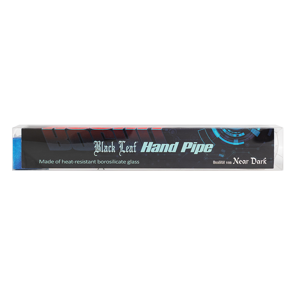 Glass Pipe Rochit w. Filter Adapter Clear  SG19 18,5cm (Black Leaf)